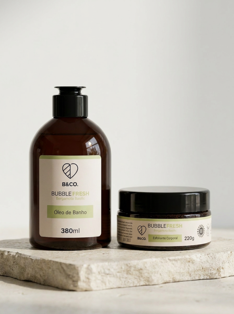 Kit Esfoliante Fresh 220g + Óleo de Banho Fresh