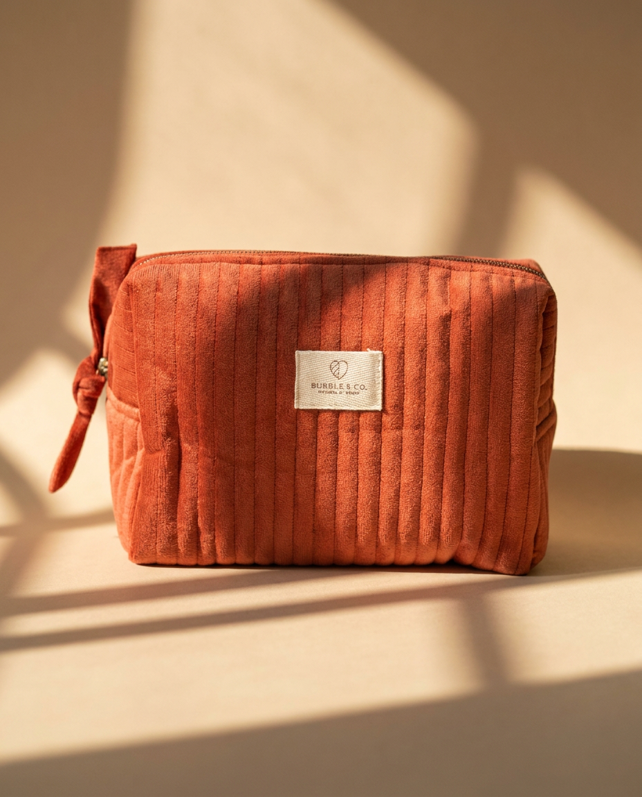 Necessaire Veludo Coral G