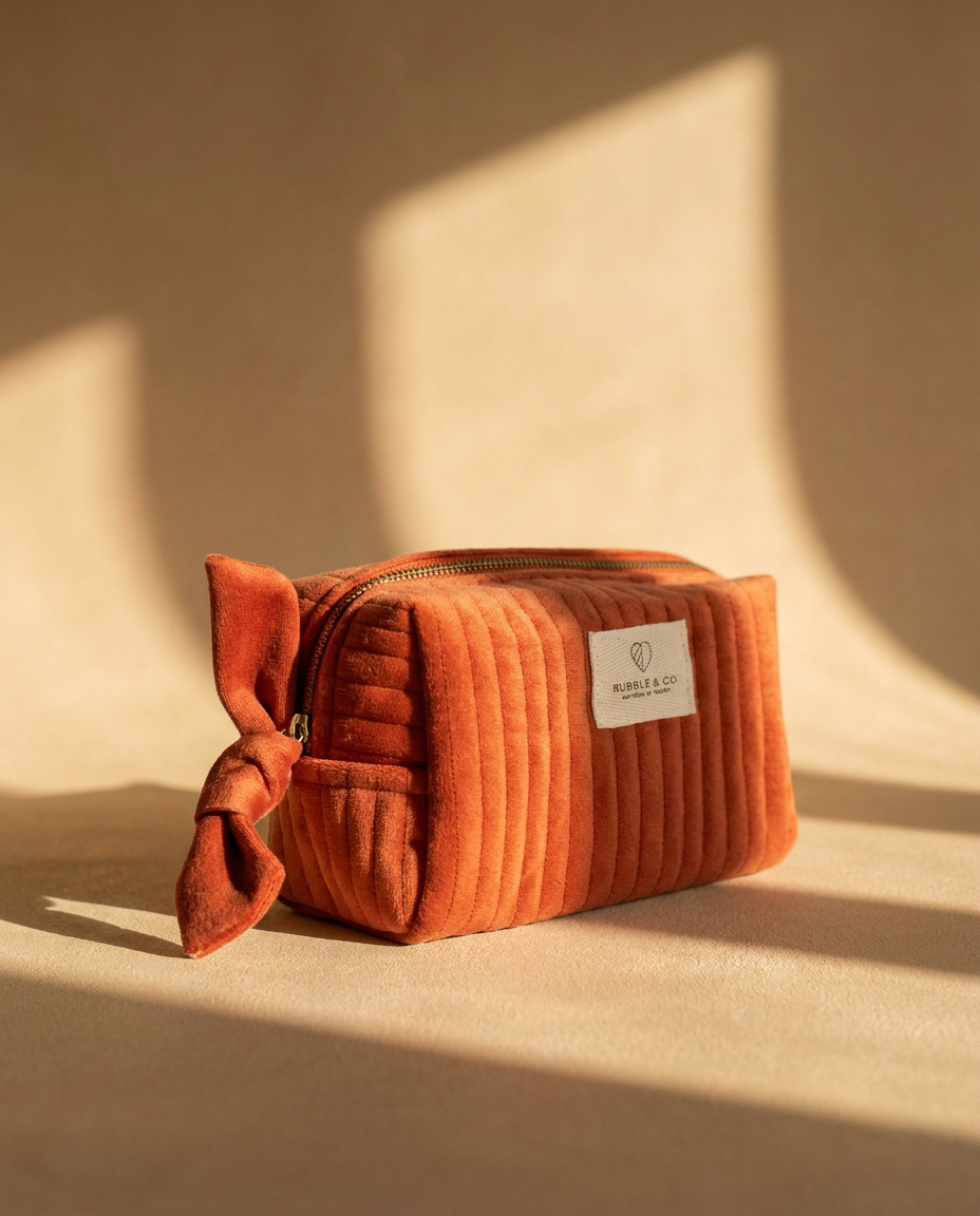 Necessaire Veludo Coral P