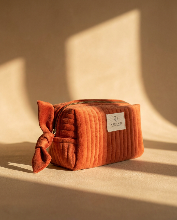 Necessaire Veludo Coral P