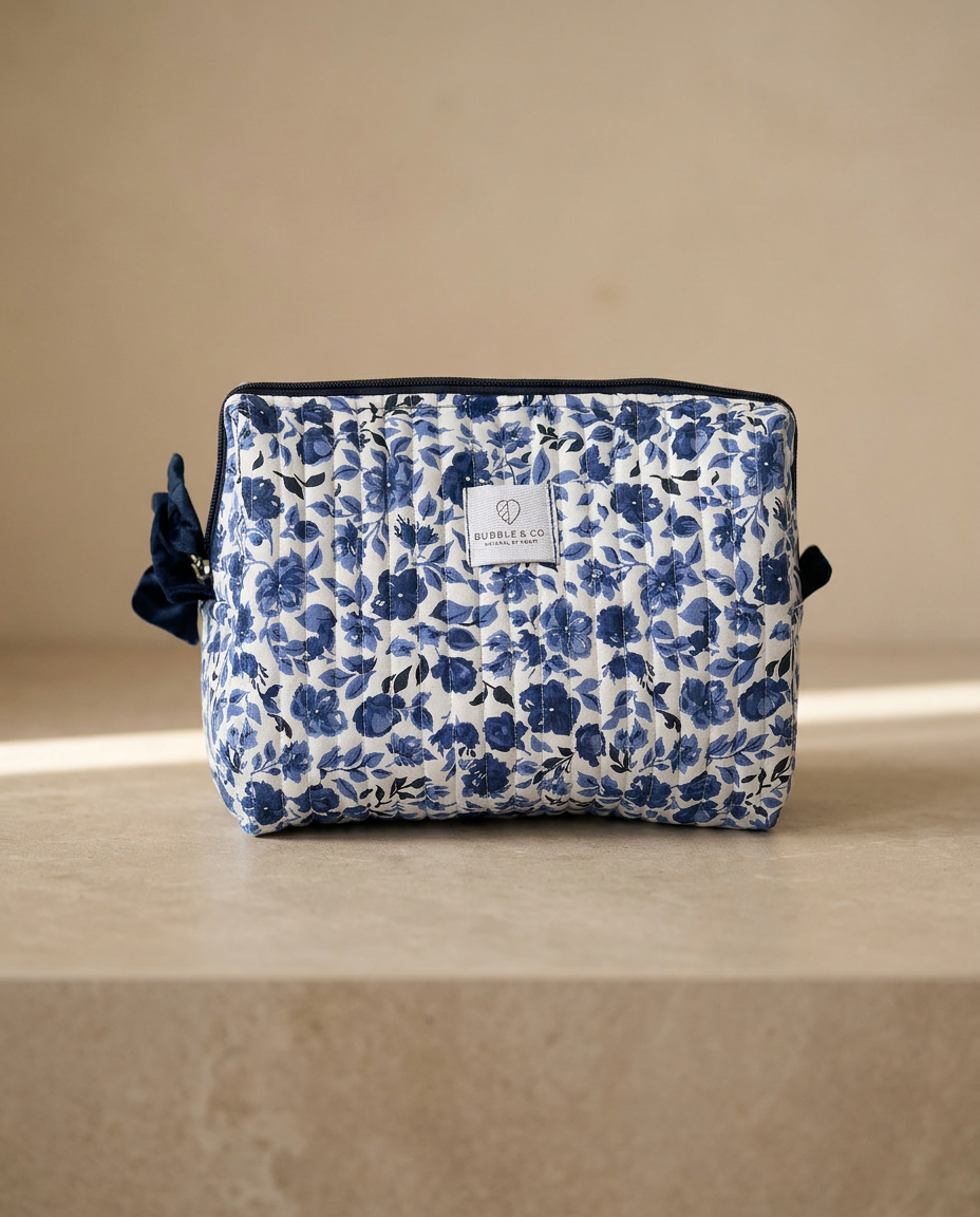 Necessaire Florida Azul e Branco G