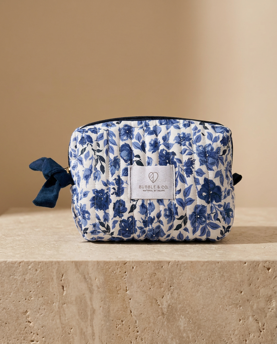 Necessaire Florida Azul e Branco P