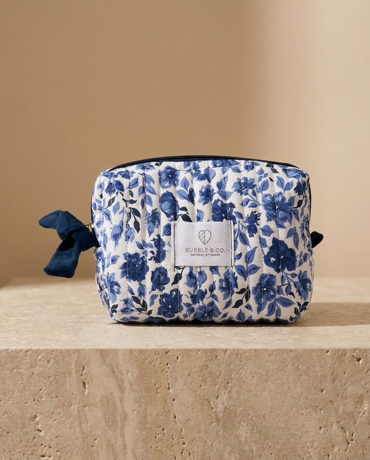 Necessaire Florida Azul e Branco P