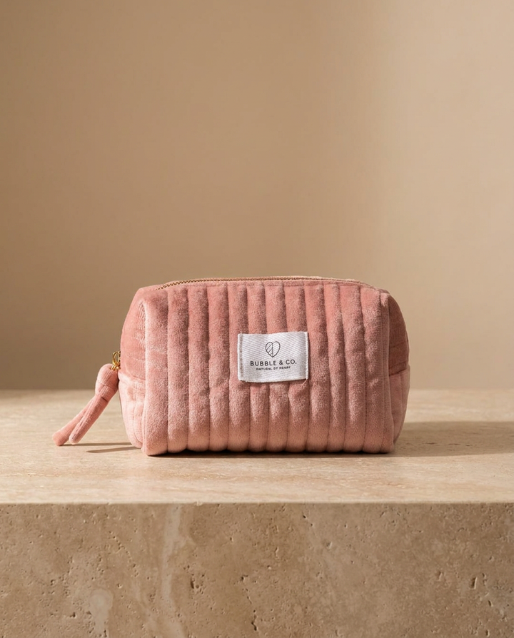 Necessaire Veludo Rosa P