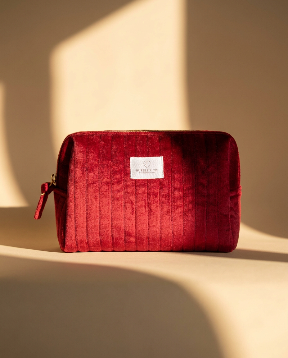 Necessaire Veludo Vermelha G