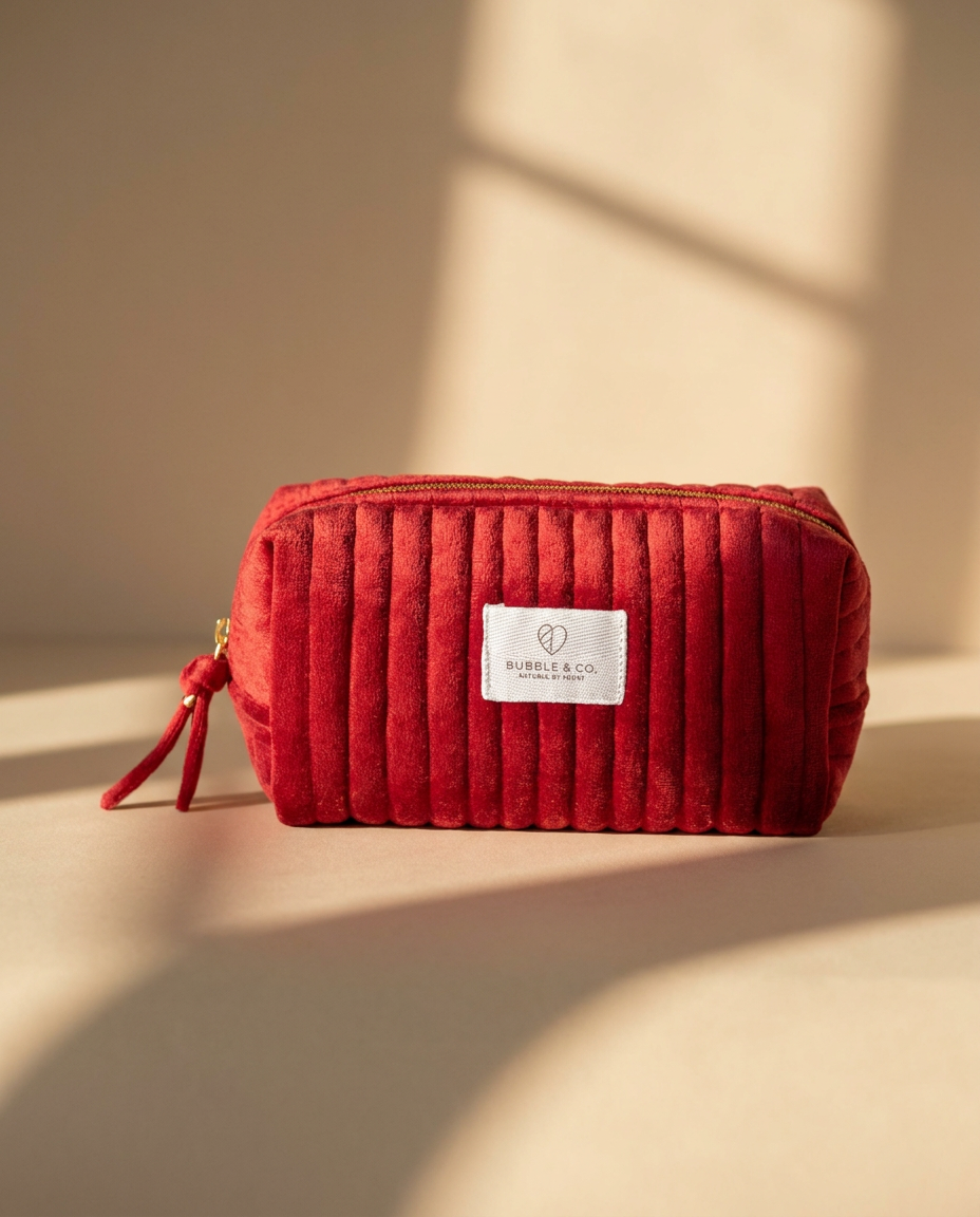 Necessaire Veludo Vermelha P