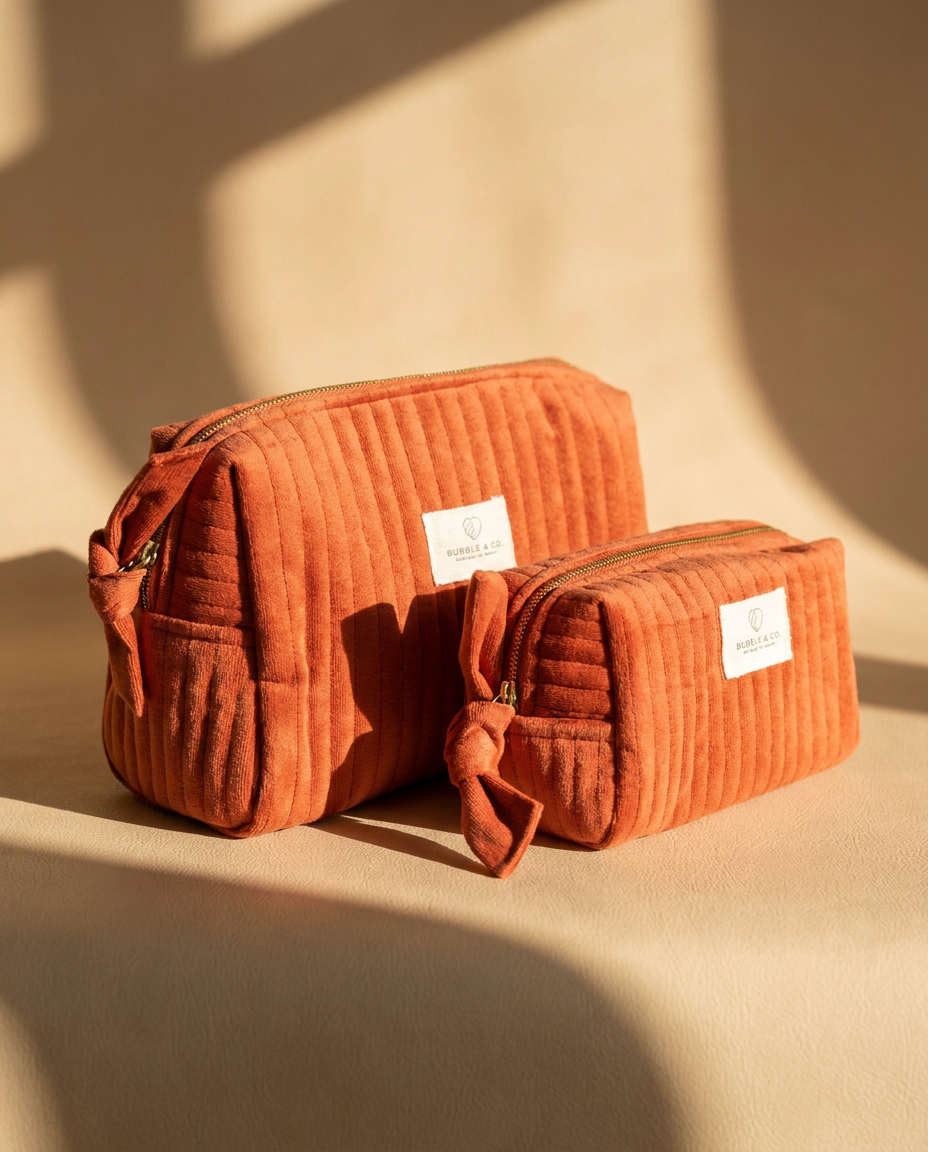 Necessaire Veludo Coral P